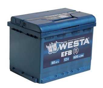 Автомобильный аккумулятор Westa EFB 6СТ-60 VLR Euro низкий (60 А·ч)