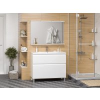  Misty Тумба под умывальник Лаки 100 П-Лак-01100-0112Я+RCW-1403100WH