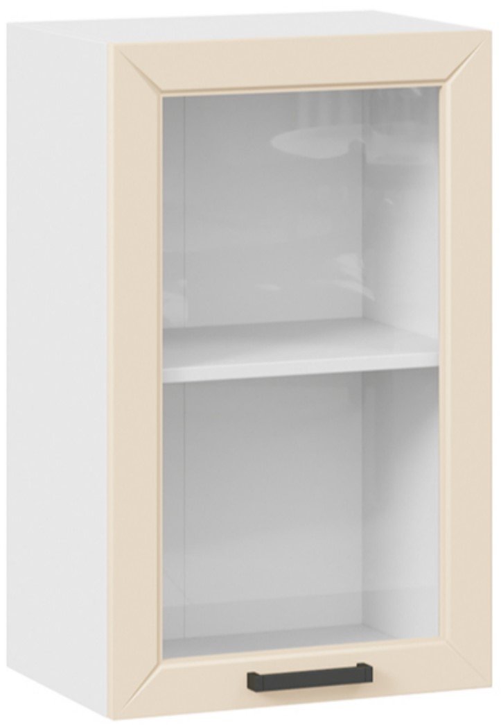 

Шкаф навесной Трия Лорас 1В45С (белый/холст брюле)