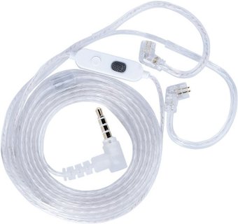 Кабель KZ Acoustics 47-42 Dual Mic Silver-Plated Upgrade 3.5 мм - 2-pin (1.25 м, белый)