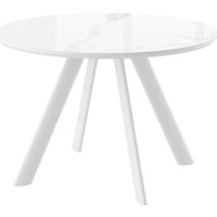 Кухонный стол Мамадома Rondy-116 d116 (patagonoa bianco gloss premium cer/белый)
