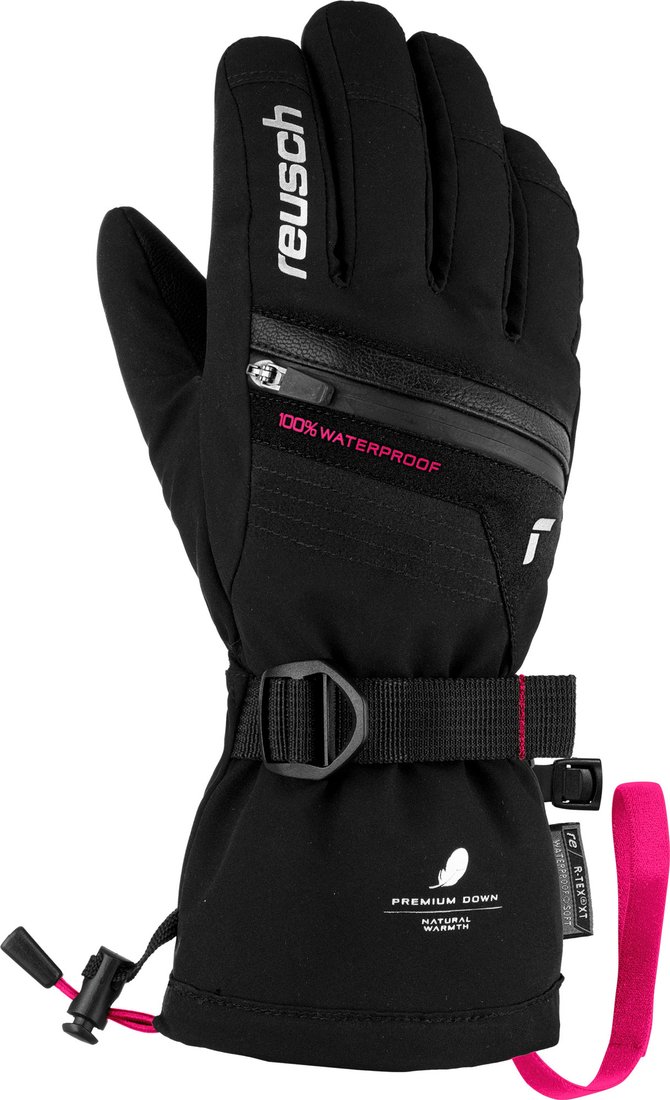 Горнолыжные перчатки Reusch Lando R-Tex Xt Junior 6161243-7720 (р-р 5, Black/Pink Glo inch)