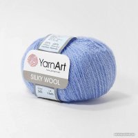 Пряжа для вязания Yarnart Silky Wool 343 25 г 190 м (голубой)