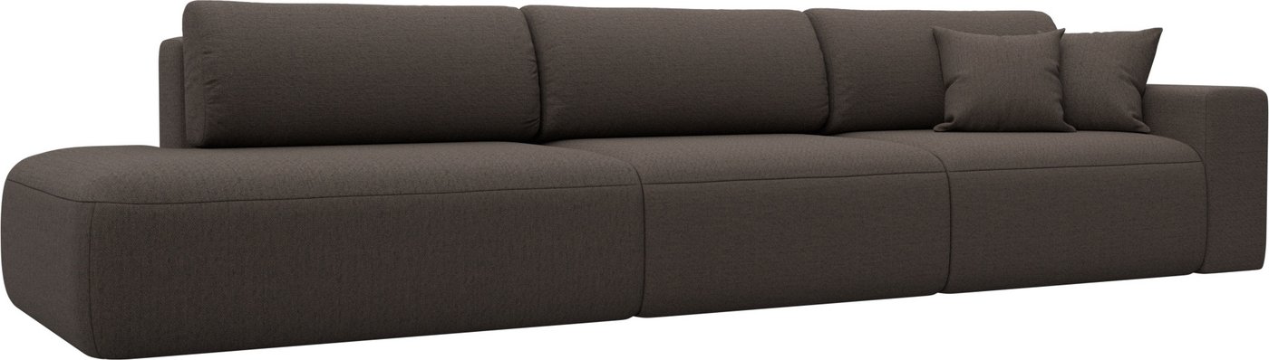 

Диван Лига диванов Лига-036 НПБ Модерн Лонг подлокотник справа 124211 (рогожка амур коричневый)