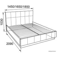 Кровать Ижмебель Локарно 180x200 (легенда вайт)