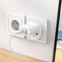 Адаптер Hoco AC6 EU (белый)