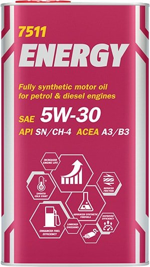 

Моторное масло Mannol Energy 5W-30 API SN/CH-4 4л (металл)