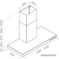 Кухонная вытяжка Pando P-803/90 IX V.1050 ECO 009324