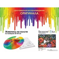 Картина по номерам Белоснежка Кот в маках 183-AS