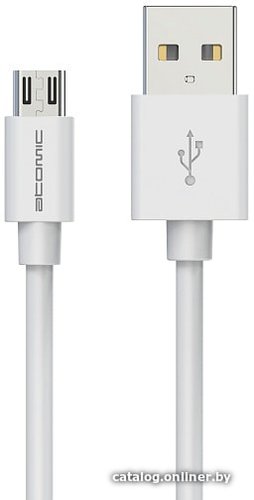 Кабель Atomic HQ-base USB Type-A - microUSB (1 м, белый)