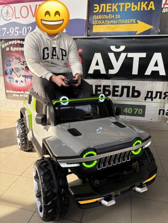 Электромобиль Baby Driver Jeep D222 (серый)