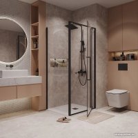 Душевой уголок Niagara 80x90x195 NG-85-8AB-A90B-34 (черный матовый/прозрачное стекло) в Пинске
