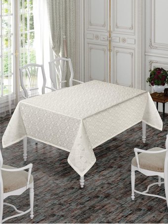 Скатерть DO&CO Karanfil 160x220 12222 (кремовый)