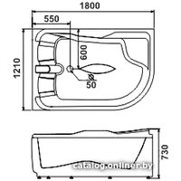 Ванна Gemy G9083 B L 180x121