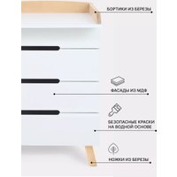 Детский комод Rant Indy Pro 800/4 (cloud white)