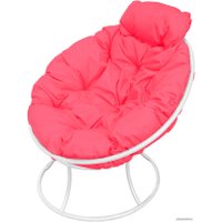 Кресло M-Group Папасан мини 12060108 (белый/розовая подушка)