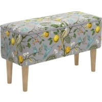 Банкетка MONOFIX Одос Принт (лимон светло-серый/микровелюр)