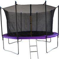 Батут GoUP Elite 12FT (с сеткой и лестницей, фиолетовый)