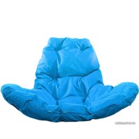 Подвесное кресло M-Group Капля Люкс 11030110 (белый ротанг/синяя подушка)