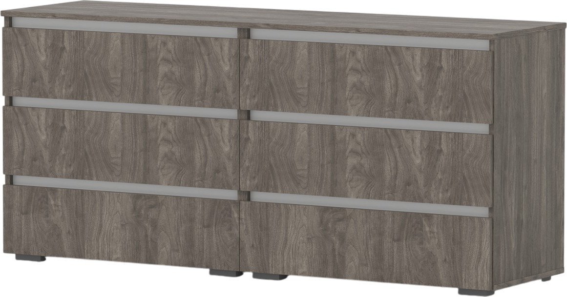 

Комод Кортекс-мебель Бари 160 6ш (орех элия/орех элия/белый)