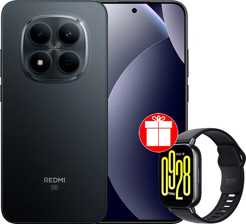 

Телефон Xiaomi Redmi Note 15 Pro 5G 8GB/256GB международная версия (черный) + умные часы Xiaomi Redmi Watch 5 Active (черный) по акции
