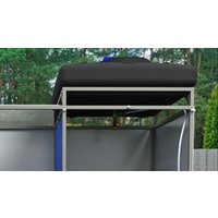 Душевая кабина для дачи с баком Импласт Премиум летний душ с тамбуром и подогревом 150 л