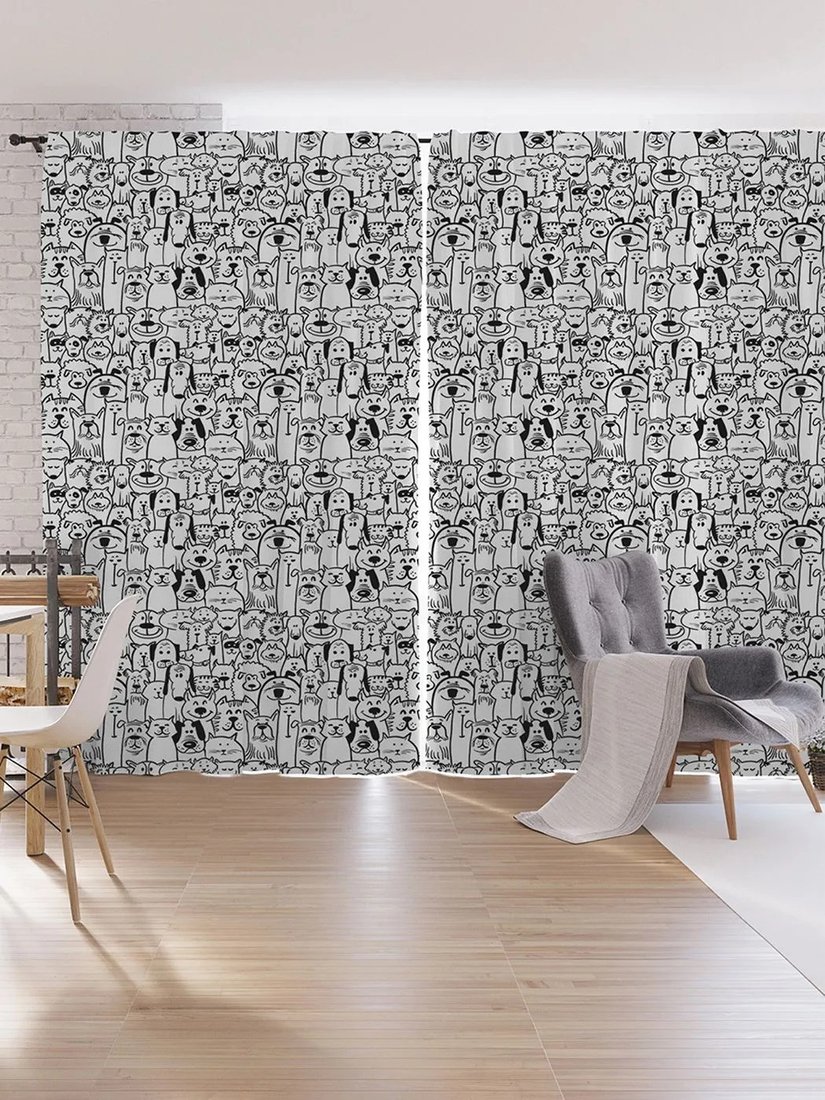 

Комплект штор JoyArty Домашние питомцы p_74301 (145x265)