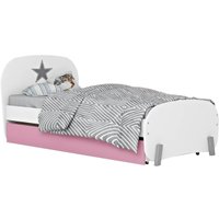 Кровать Polini Kids Mirum 1915 c ящиком (белый/розовый)