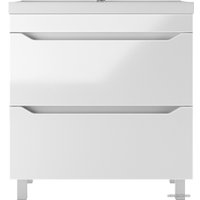  Айсберг Тумба под умывальник Bazis 80 Ева В2 DA5908T с двумя ящиками