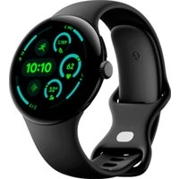Умные часы Google Pixel Watch 3 LTE 45 мм (черный матовый/обсидиан, спортивный силиконовый ремешок) в Орше