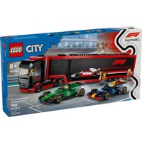 Конструктор LEGO City 60445 Грузовик F1 с болидами RB20 и AMR24 F1