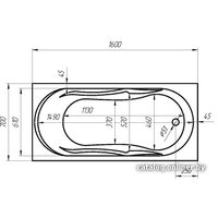Ванна 1Марка Vita 160x70