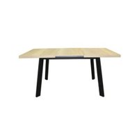 Кухонный стол Виста Саппоро 77x120/165 (дуб галифакс натуральный/матовый черный)