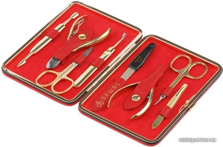 Набор для маникюра и педикюра Dewal 906RED (красный)