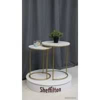 Журнальный столик Sheffilton SHT-CT7 (мрамор каррара белый/золото)