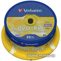 DVD+RW диск Verbatim 4.7Gb 4x 43489 (25 шт.)