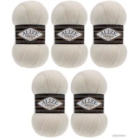 Пряжа для вязания Alize Superlana 62 (280 м, молочный, 5 мотков)