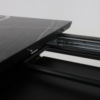 Кухонный стол Алвест AV 1209 120-160х80 (черный тунис /черный)