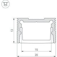 Алюминиевый профиль Arlight SL-Slim20-H13-2000 Anod+Opal 036835 в Могилеве