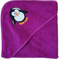 Полотенце с капюшоном Goodness Детское 100x100 (фиолетовый/пингвин)