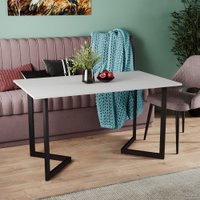 Кухонный стол Soma Miata 120x70 (белый/черный)