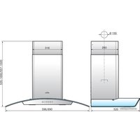 Кухонная вытяжка Elikor Аметист S4 60Н-700-Э4Д (нержавеющая сталь)