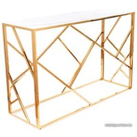 Консольный стол Signal Escada C II (эффект белого мрамора/золотой)