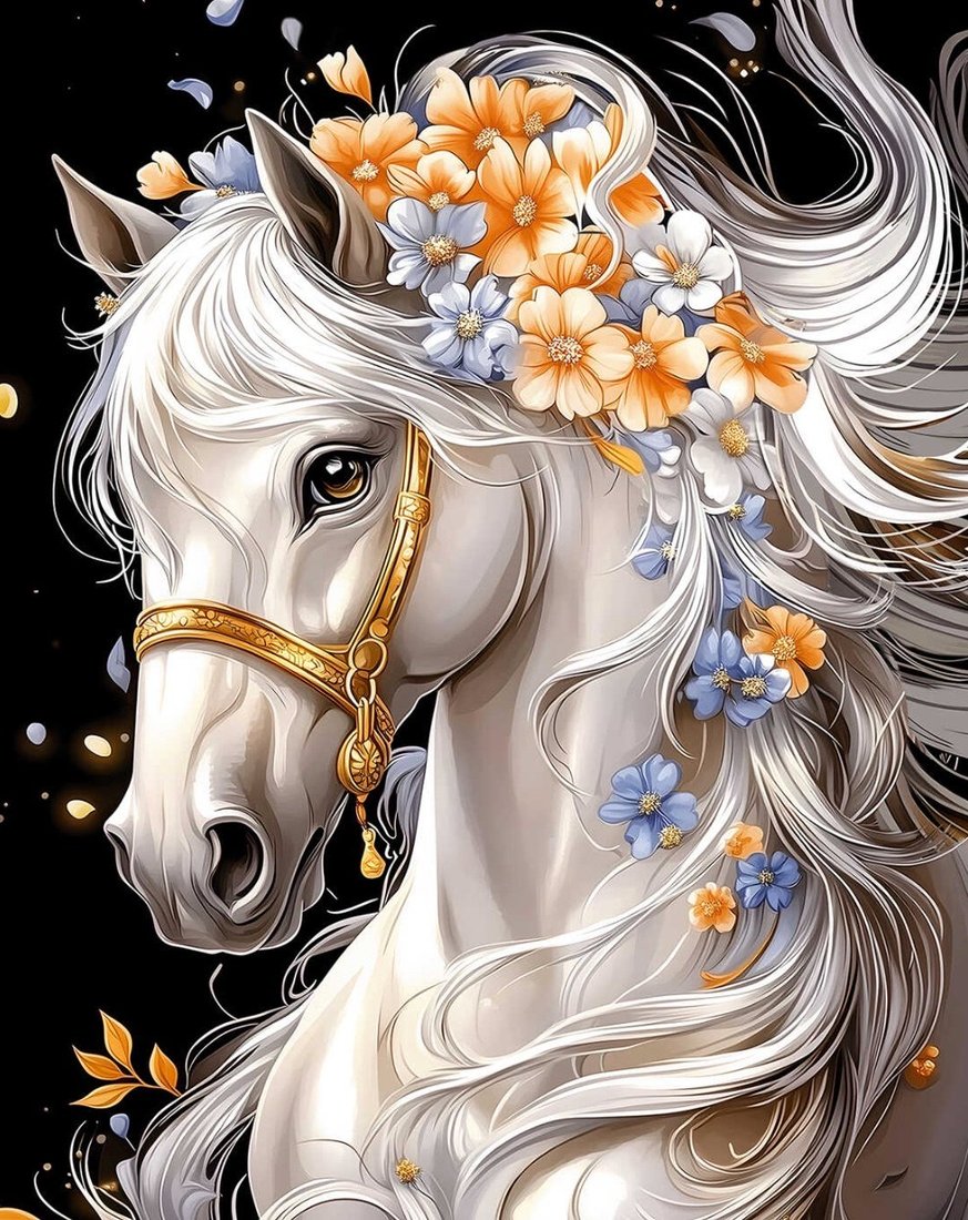 

Алмазная мозаика Феникс+ Лошадь в цветах 70819