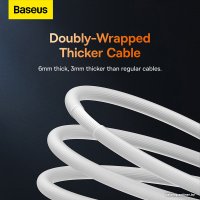 Кабель Baseus CoolPlay Series Fast Charging Data Cable 100W USB Type-C - USB Type-C (2 м, белый)