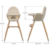 Высокий стульчик KinderKraft Fini 2 в 1 (бежевый)
