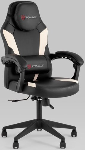 Игровое (геймерское) кресло Stool Group Zombie Avenger WH (экокожа, черный/белый)