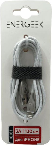 

Кабель Atomic Energeek-Storm 30.361 USB Type-A - Lightning (1.3 м, белый)