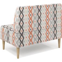 Диван MONOFIX Одос Принт 2-хместный (абстракция терракот/микровелюр)