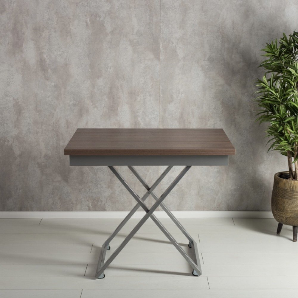 

Стол-трансформер Levmar Apollo D69/S59 (дуб шамони темный/серебро опоры)